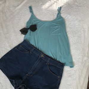 soft spaghetti strap striped tank top